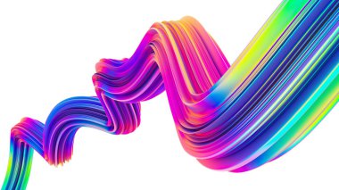 Neon holografik sıvı dalga şekli trendy Noel tasarım arka plan ve posterler için