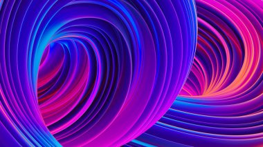 3D sıvı arka plan çekimde holografik sıvı şekillerle