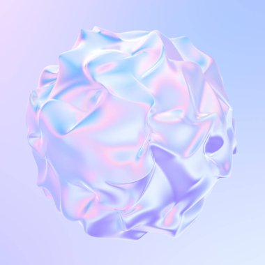 Akışkan renkli holografik şekil soyut tasarım öğesi