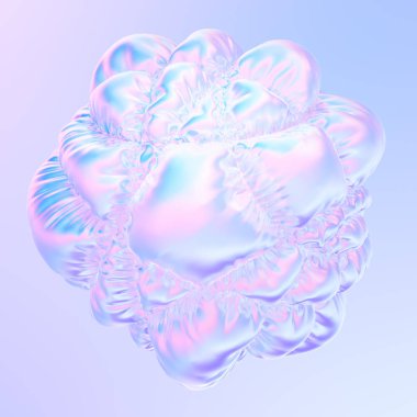Trendy tasarım için kırışıklıklar ve dalgalanmalar ile sıvı holografik folyo kumaş şekli