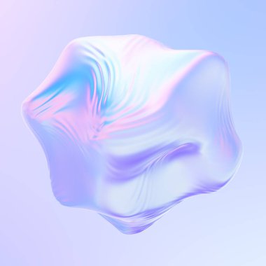 Soyut holografik sıvı şekil bezi