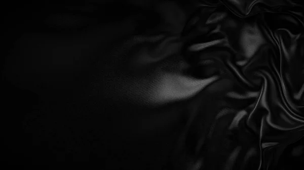 Чорний шовковий абстрактний фон з простором для копіювання — стокове фото