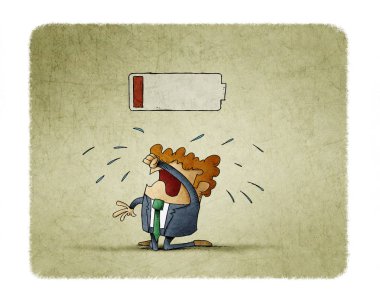 adam o enerji tükendi çünkü dizlerinin üzerinde ağlıyor