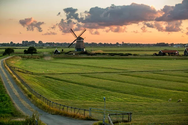 Molino Viento Tradicional Holanda — Foto de Stock