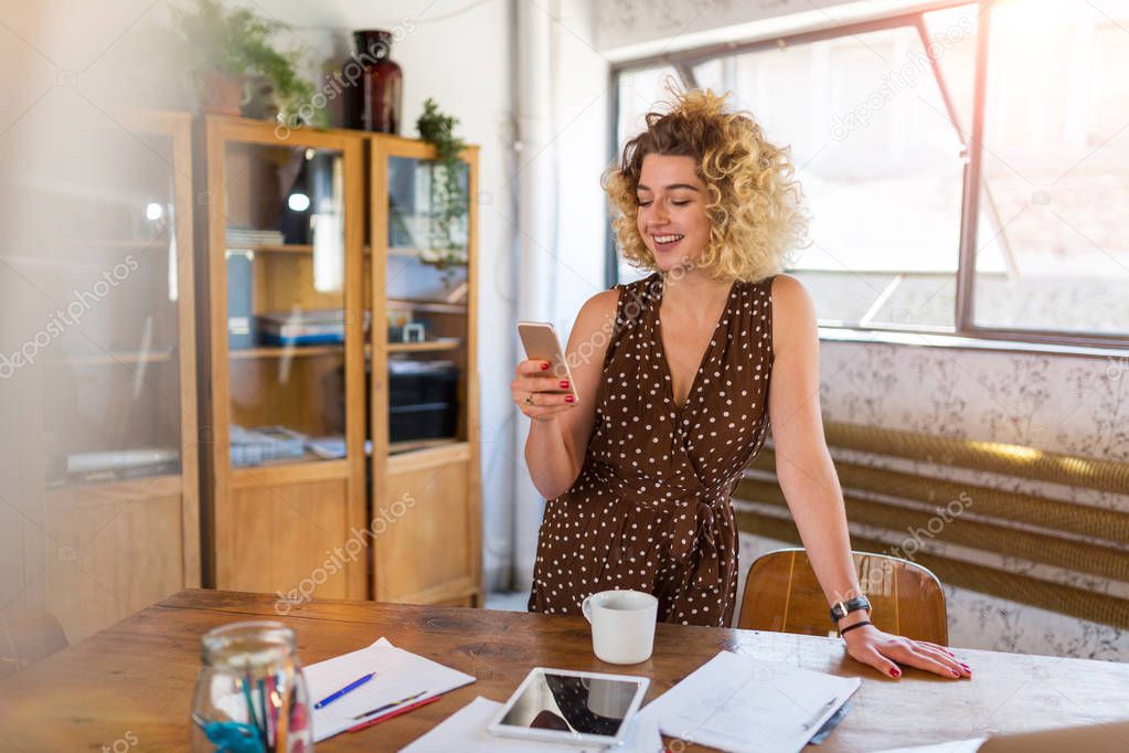 Portrait of confident creative businesswoman in office