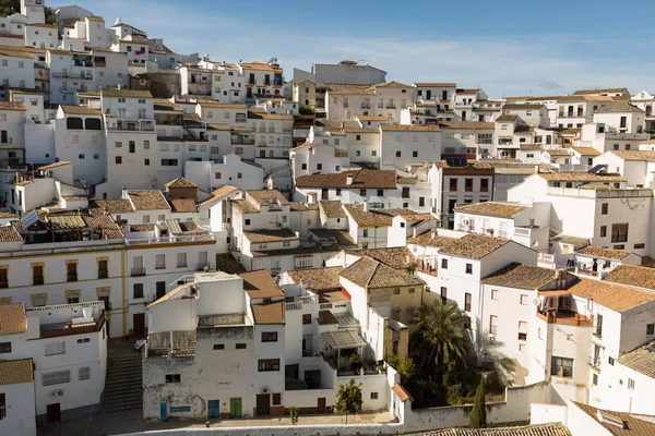 Házakat Épített Rock Setenil Las Bodegas Village Cadiz Andalúzia Spanyolország — Stock Fotó