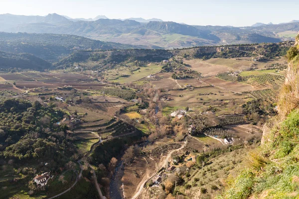 Sierra Ronda Fields Mountains Edges Steep Cliffs Ronda Spain — Stock Photo, Image