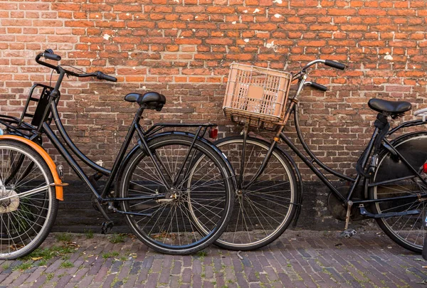 路上でヴィンテージ自転車 オランダ ヨーロッパ — ストック写真