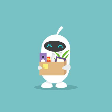 İş yerinde ilk gün. Otomasyon. Robotlar insan yerine. Şirin WHI