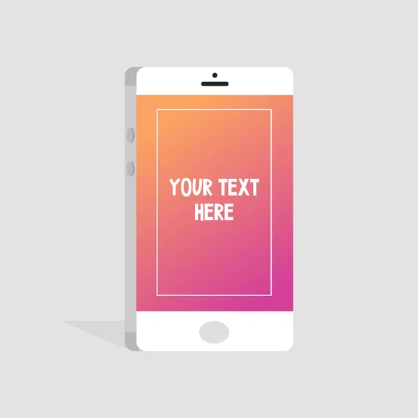 Twój Tekst Tutaj Kopiować Miejsca Ekran Telefonu Komórkowego Tło Gradientowe — Wektor stockowy