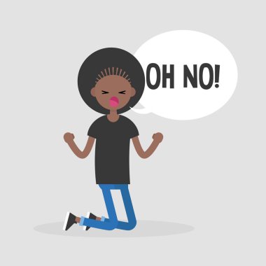 Diz çökmüş genç karakter bağırıyor 