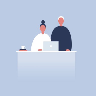 Millennials işte. Takım çalışması. Ofis rutin hayatı. İş arkadaşları d