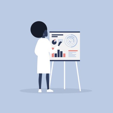 Veri analizi. Optimizasyonu. Rese sunan genç karakter