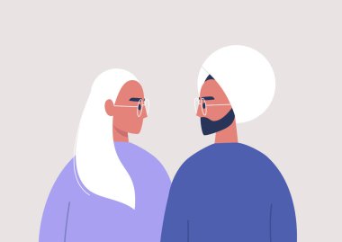 Birbirlerine bakan genç karakterler, ilişkiler ve duygular.