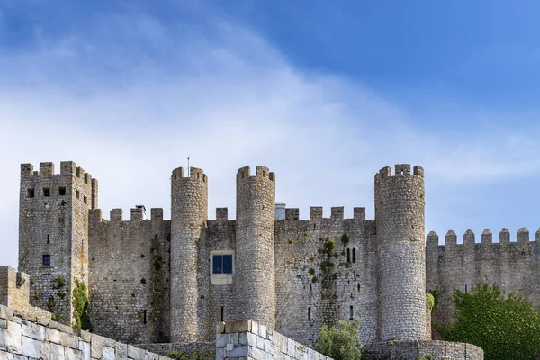 Obidos Ortaçağ şehir Obidos Castle. Portekiz