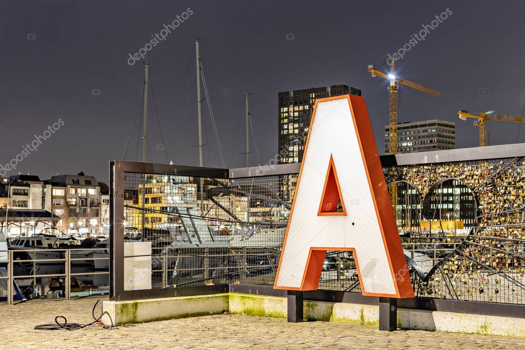 The A of Antwerp: the logo of the city