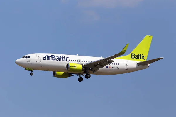 Borispol Ucrânia Maio 2018 Bbj Air Baltic Boeing 737 300 — Fotografia de Stock