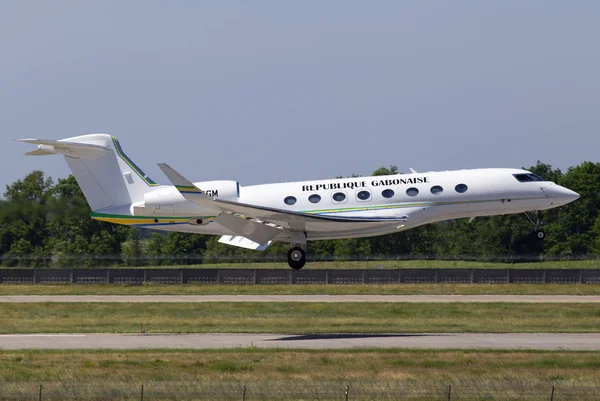 Borispol Ucrânia Maio 2018 Kgm Republic Gabão Gulfstream Aerospace G650 — Fotografia de Stock