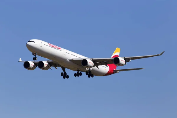 Borispol Ukraina Maj 2018 Lfs Iberia Airbus A340 600 Flygplan — Stockfoto