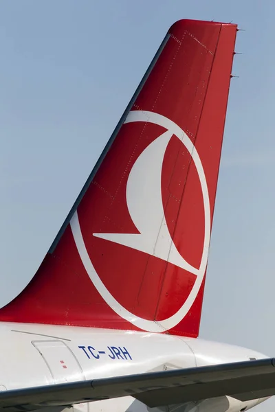 Борисполь Україна Вересня 2019 Частина Jrh Turkish Airlines Airbus A321 — стокове фото