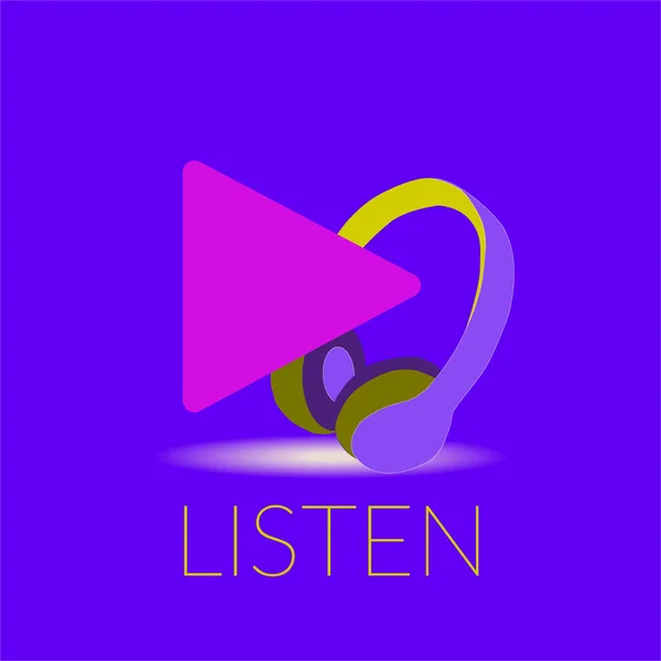 Podcast listeners concept vector illustratie — Stockvector