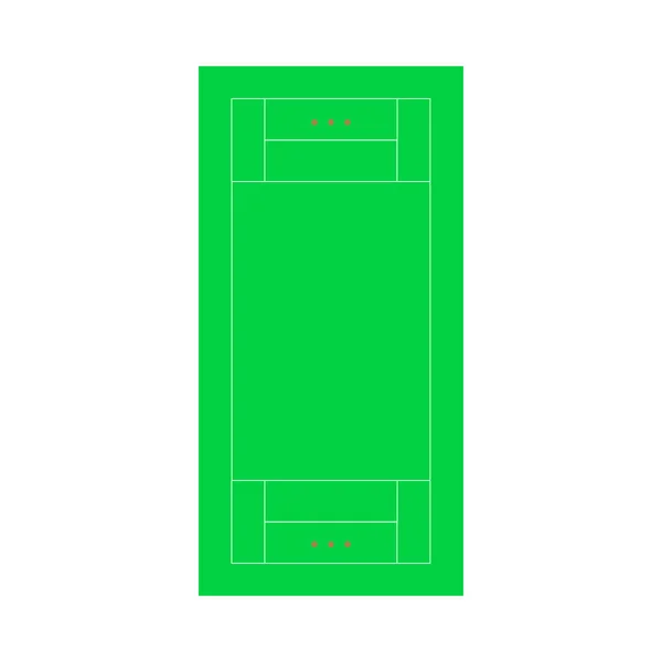 Cricket Field. Utformning av idrottsplan. — Stock vektor