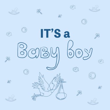 Erkek tebrik kartı. bebek duş posterleri seti