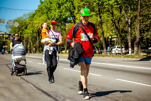 Ukraine Winniza Juni 2019 Chmelnitsky Highway Marathon Lauf Menschen Konkurrieren — Stockfoto