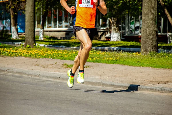 Ucrânia Vinnitsa Junho 2019 Khmelnitsky Highway Marathon Corrida Pessoas Competindo — Fotografia de Stock