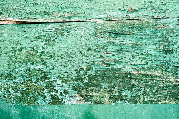 Текстура Старої Поверхні Дерев Яної Стіни Пофарбованої Зеленою Фарбою Шар — стокове фото