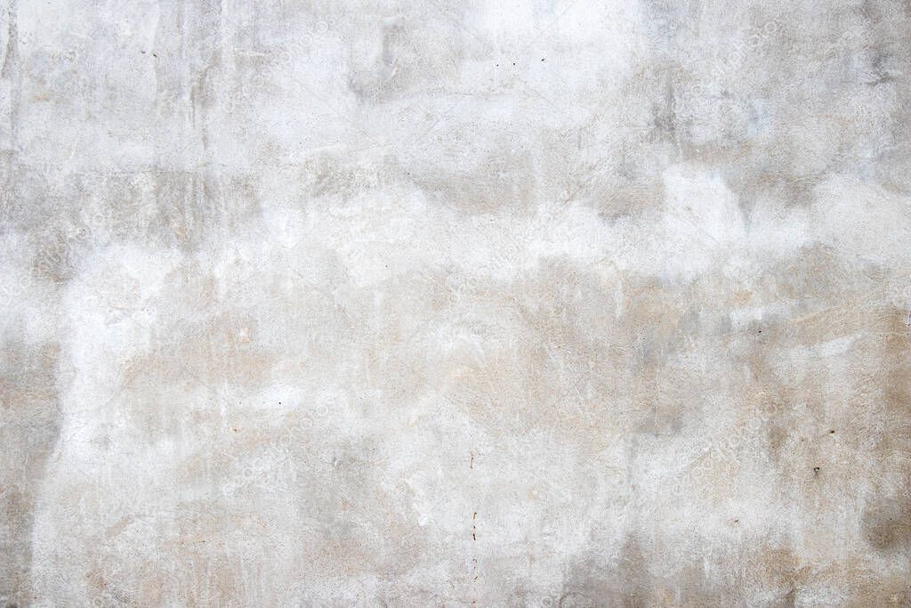 Texture of old white concrete wall for background.