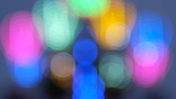 Abstrato Blur Bokeh Brilhante Luzes Partido Glitter Desfocado Fundo Reflexões — Vídeo de Stock