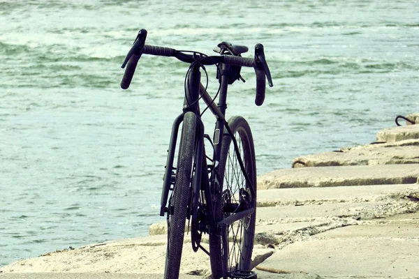 Schotterfahrrad aus nächster Nähe — Stockfoto