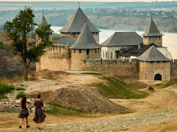Средневековая крепость в хотинском городе Украина — стоковое фото