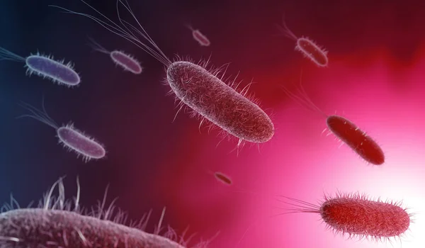 Close Microscopic Bacteria Pink Background Illustratio — Stock Photo, Image