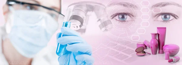 Vetenskaplig Forskning Kosmetiska Industrin — Stockfoto