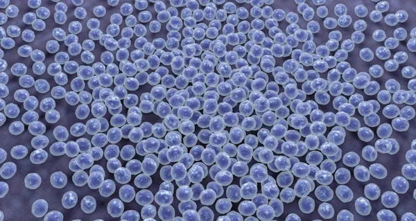 Mikroorganismus Kolonie Blauer Hintergrund Illustration — Stockfoto