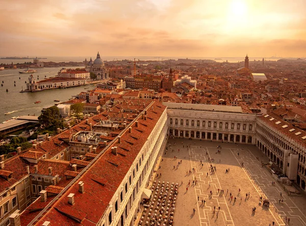 Plaza San Marcos Atardecer Vista Desde Campanario — Foto de Stock