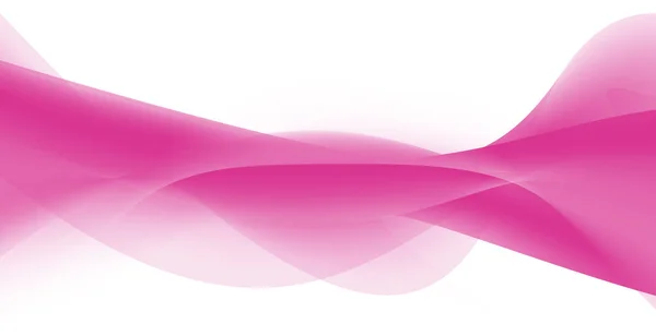 在白色背景上孤立的抽象装饰粉红波 — 图库照片