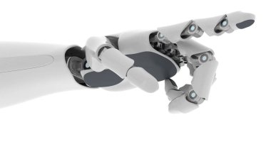 Gelecekçi yapay kol. Gelişmiş teknoloji bilim ve araştırma kavramı.