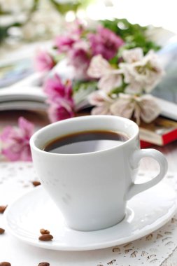 Günaydın. Kahve tablo a nice day için