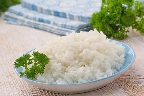 Boiled ice with greens as a garnish