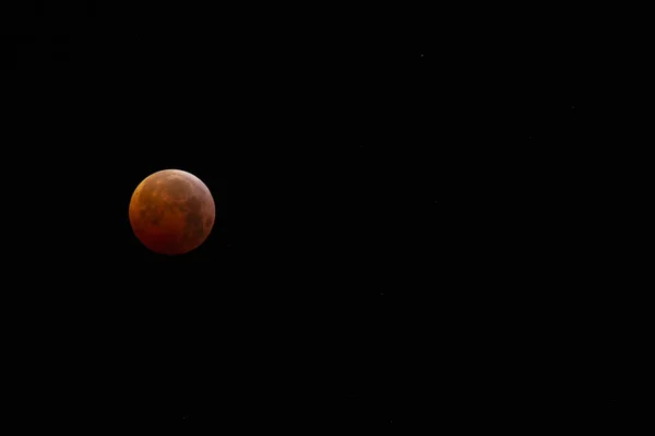 Piękny Czerwony Księżyc Pełni Eclipse Stycznia 2019 Szwajcarii — Zdjęcie stockowe