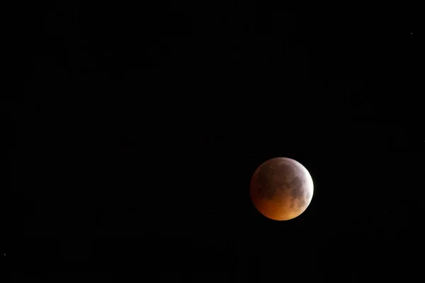 Belo Eclipse Lua Cheia Vermelha Janeiro 2019 Suíça — Fotografia de Stock