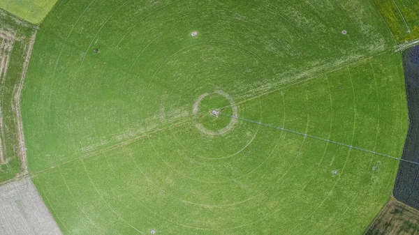 Cirkel Odling Fält Sett Från Drönaren Nya Zeeland — Stockfoto