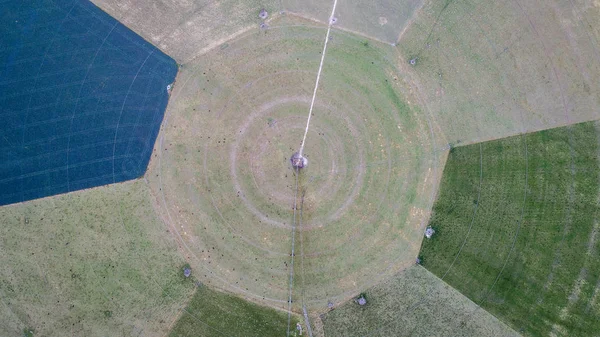 Cirkel Odling Fält Sett Från Drönaren Nya Zeeland — Stockfoto