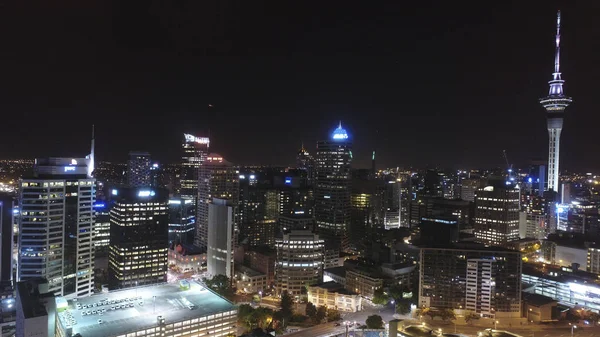 Auckland Notte Visto Dal Drone — Foto Stock