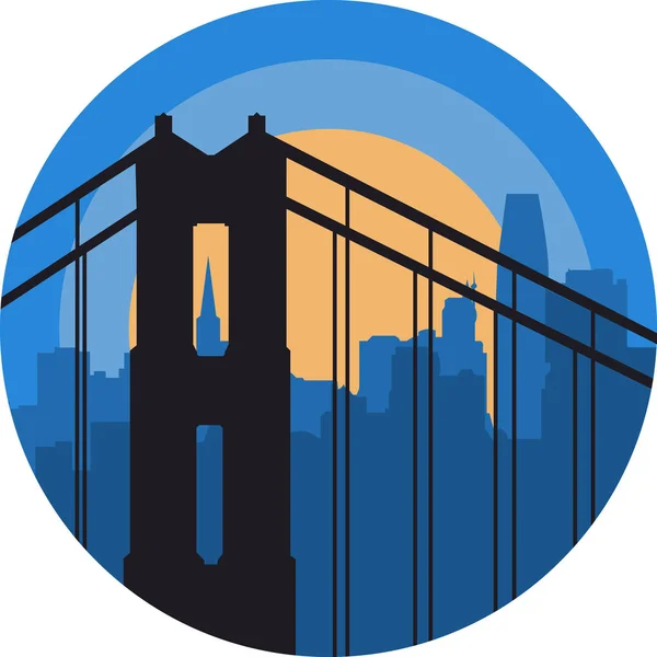 Sunrise city scape düz tasarım