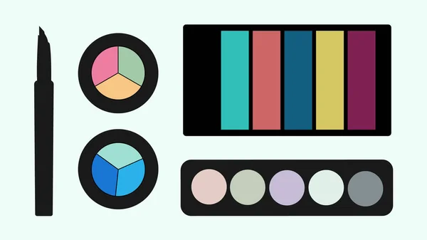 Düz tasarımında göz kozmetik ayarla