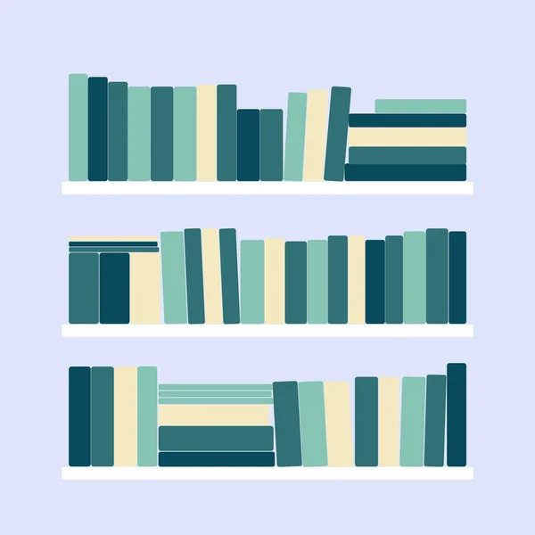 Renkli kitaplar raflarda